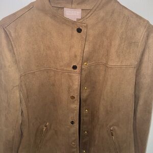 Chico's Tan Suede Utility Jacket